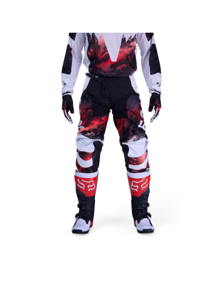 Pantalon cross FOX 2026 180 Kairos - Blanc Rouge Fluo