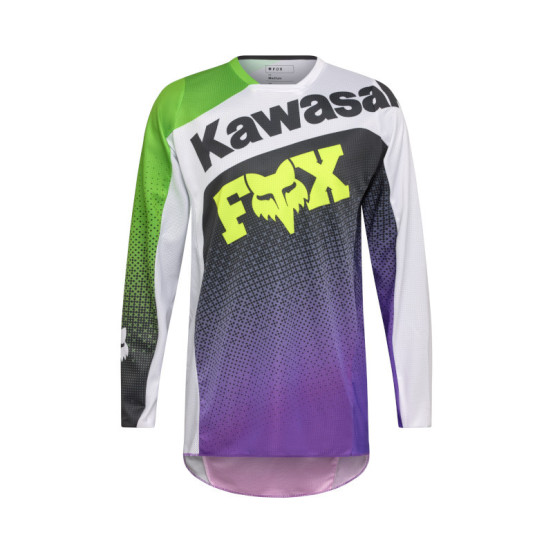 Maillot cross FOX 2026 180 Kawasaki - Violet Blanc