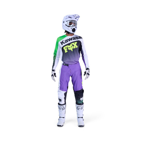 Maillot cross FOX 2026 180 Kawasaki - Violet Blanc