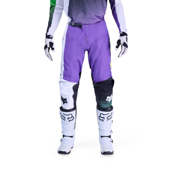 Pantalon cross FOX 2026 180 Kawasaki - Violet Blanc