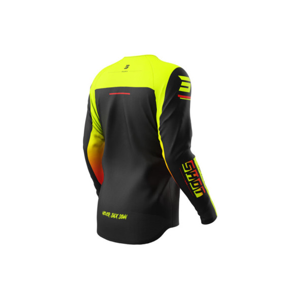 Maillot cross enfant Shot 2026 Draw Block - Jaune fluo