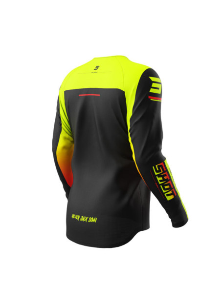 Maillot cross enfant Shot 2026 Draw Block - Jaune fluo