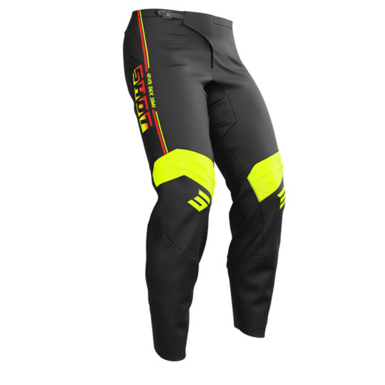 Pantalon cross enfant Shot 2026 Draw Block - Jaune fluo