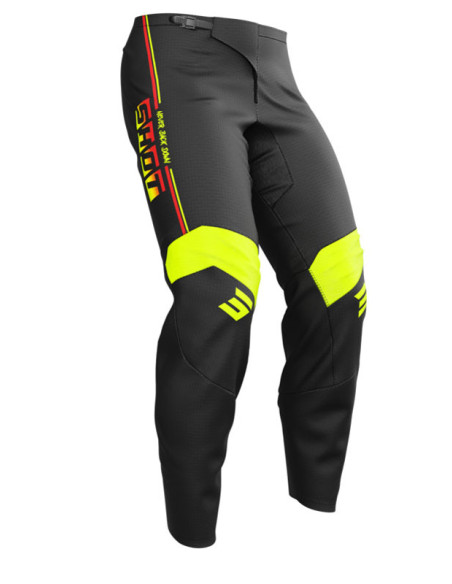 Pantalon cross enfant Shot 2026 Draw Block - Jaune fluo
