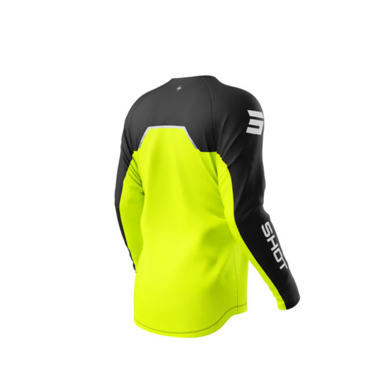 Maillot cross enfant Shot 2026 Draw Daytona - Jaune fluo