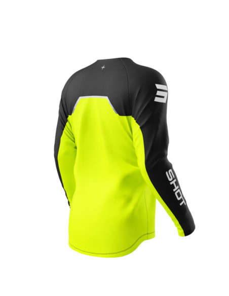 Maillot cross enfant Shot 2026 Draw Daytona - Jaune fluo