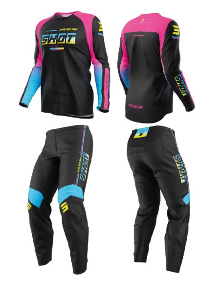 Tenue cross enfant Shot 2026 Draw Block - Rose