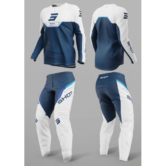 Tenue cross enfant Shot 2026 Draw Daytona - Bleu