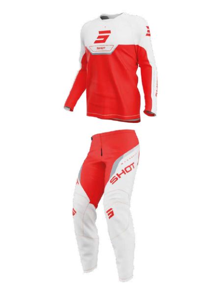 Tenue cross enfant Shot 2026 Draw Daytona - Rouge