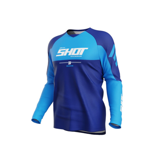 Maillot cross Shot 2026 Draw Private - Bleu