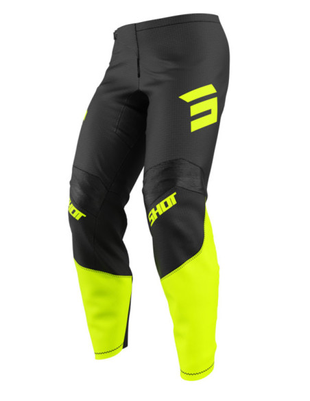 Pantalon cross Shot 2026 Draw Private - Jaune fluo