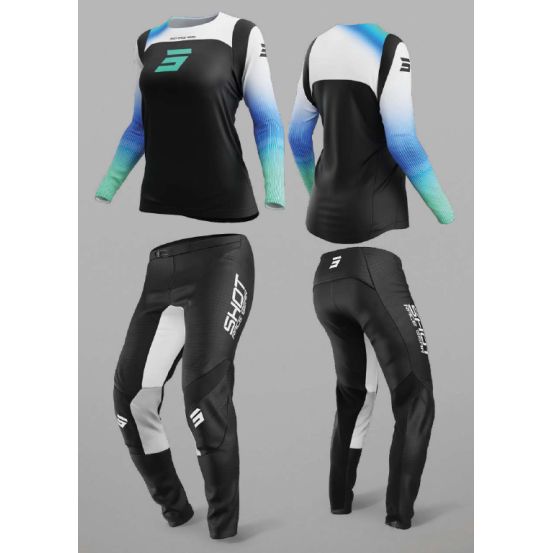 Tenue cross femme Shot Contact Hera - Bleu