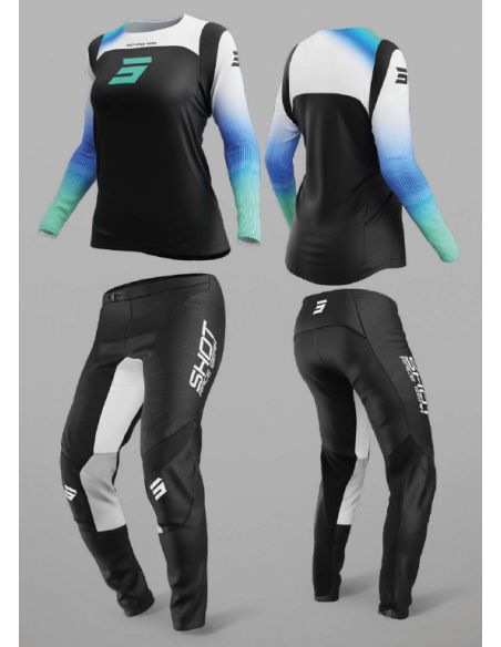 Tenue cross femme Shot Contact Hera - Bleu
