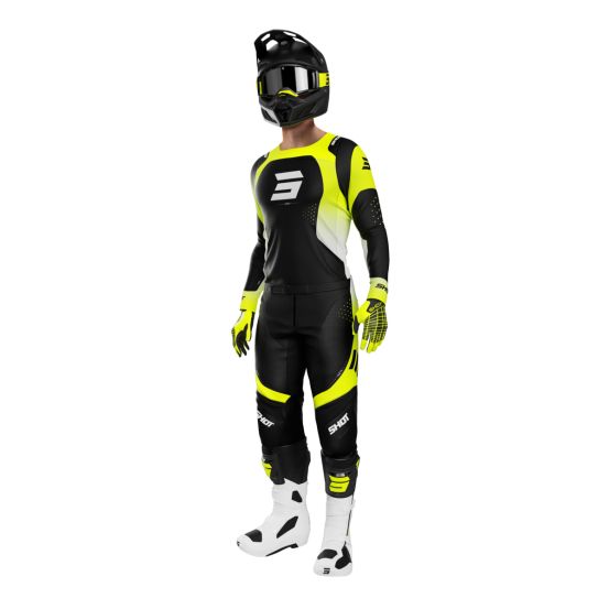 Tenue cross Shot 2026 Contact Ionyx - Jaune fluo