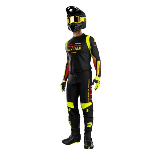 Tenue cross Shot 2026 Devo Block - Jaune fluo
