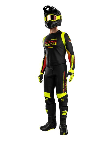 Tenue cross Shot 2026 Devo Block - Jaune fluo