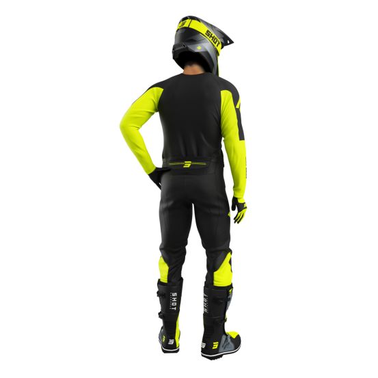 Tenue cross Shot 2026 Draw Private - Jaune fluo