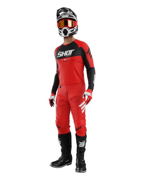 Tenue cross Shot 2026 Draw Private - Rouge