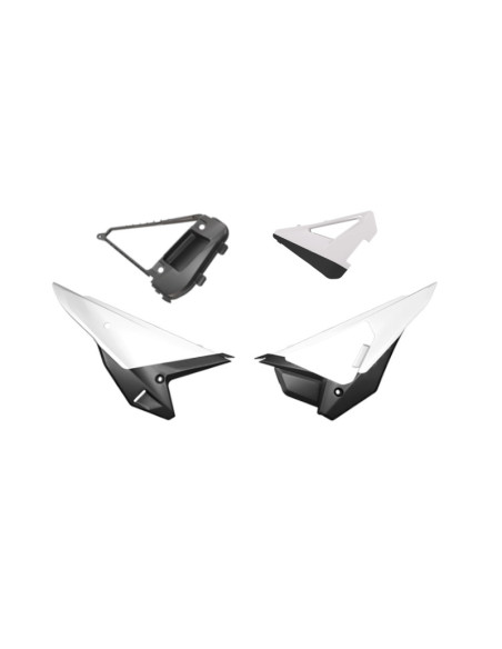Kit plaques latérales RTECH Revolution - Blanc - Honda 250 / 450 CRF-R 2025-2026