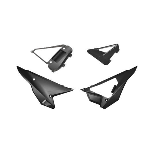 Kit plaques latérales RTECH Revolution - Noir - Honda 250 / 450 CRF-R 2025-2026