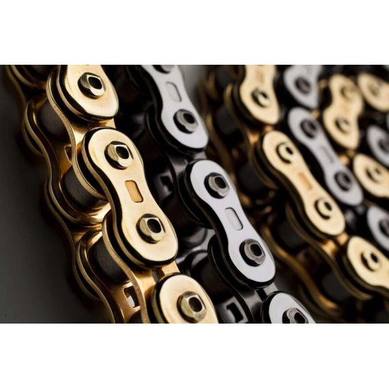 Chaine 120 maillons 520 or EK CHAIN ThreeD 520RV/3D NX-Ring - Attache à riveter