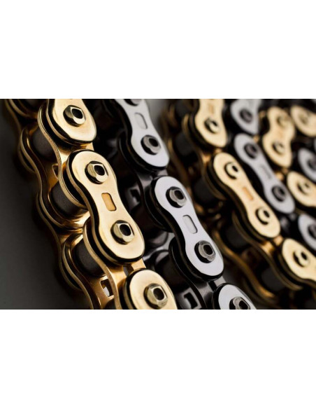 Chaine 120 maillons 520 or EK CHAIN ThreeD 520RV/3D NX-Ring - Attache à riveter