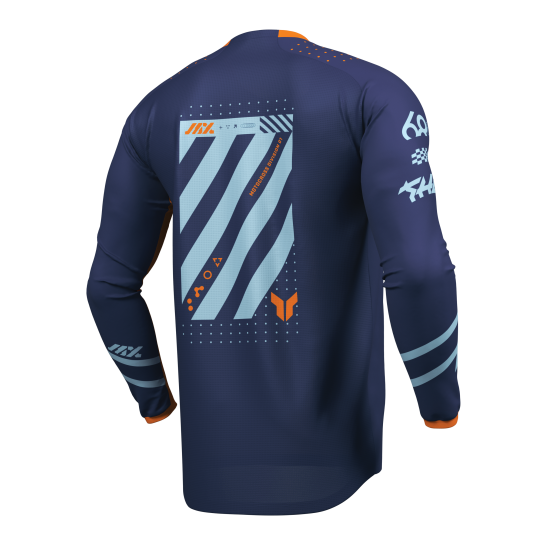 Maillot cross enfant Thor 2026 Launchmode Futura - Bleu Orange