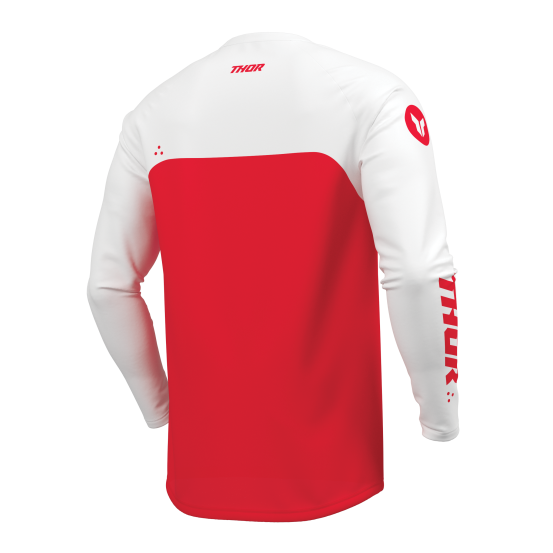 Maillot cross enfant Thor 2026 Ridemode Menace - Rouge Blanc