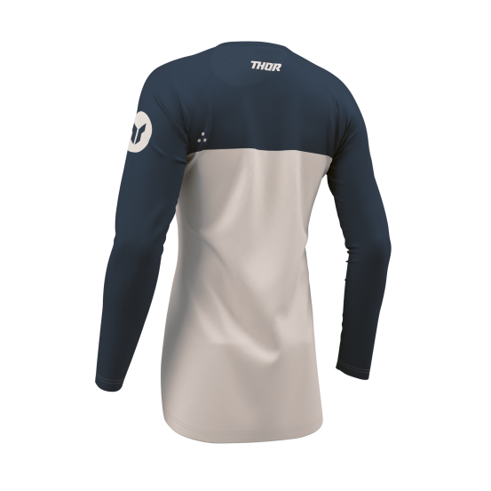 Maillot cross femme Thor 2026 Ridemode Menace - Blanc Bleu