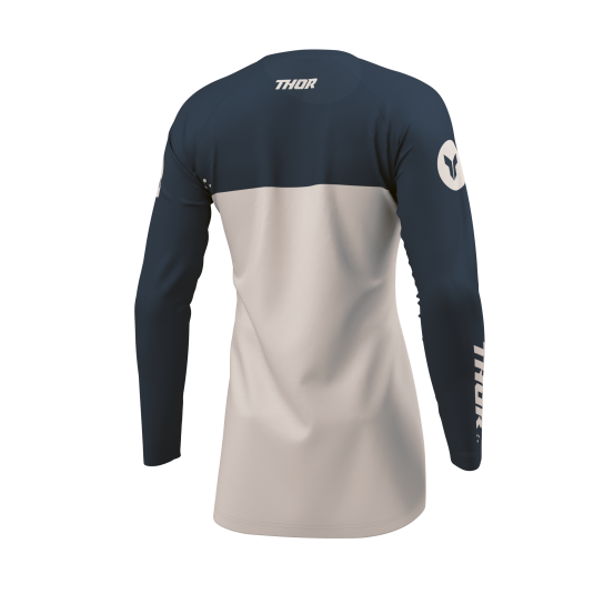 Maillot cross femme Thor 2026 Ridemode Menace - Blanc Bleu