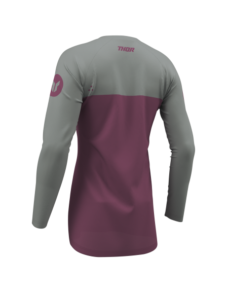 Maillot cross femme Thor 2026 Ridemode Menace - Violet Gris