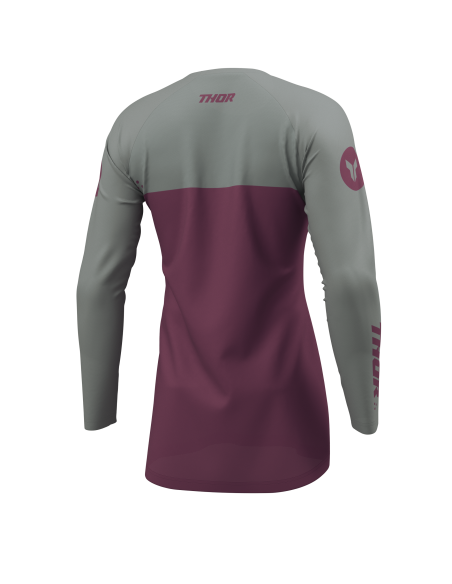 Maillot cross femme Thor 2026 Ridemode Menace - Violet Gris