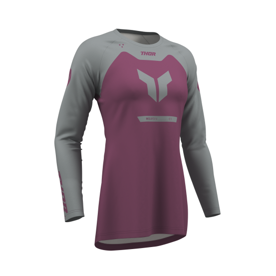 Maillot cross femme Thor 2026 Ridemode Menace - Violet Gris