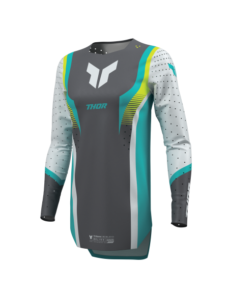 Maillot cross femme Thor 2026 Sportmode Velocity - Gris Bleu