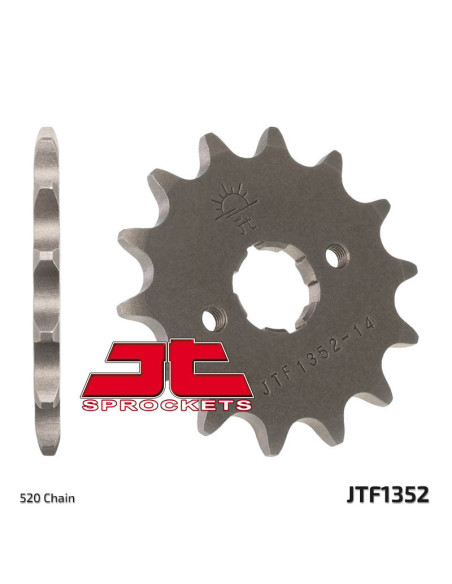 Pignon acier JT - Pas 520 - HONDA 250 / 300cc