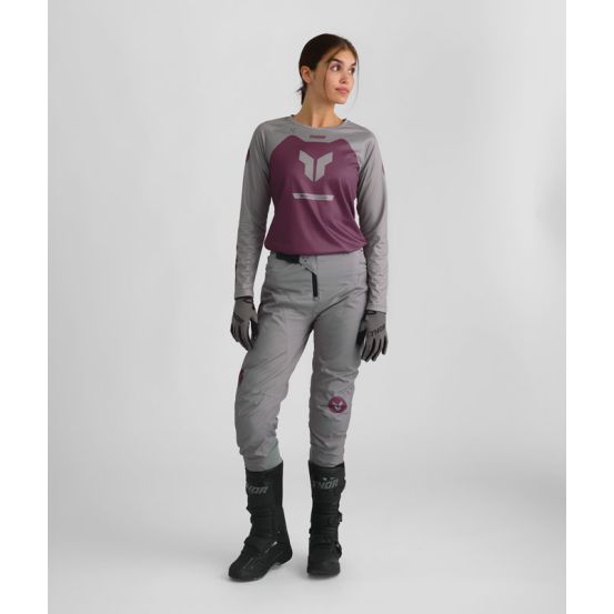 Tenue cross femme Thor 2026 Ridemode Menace - Violet Gris