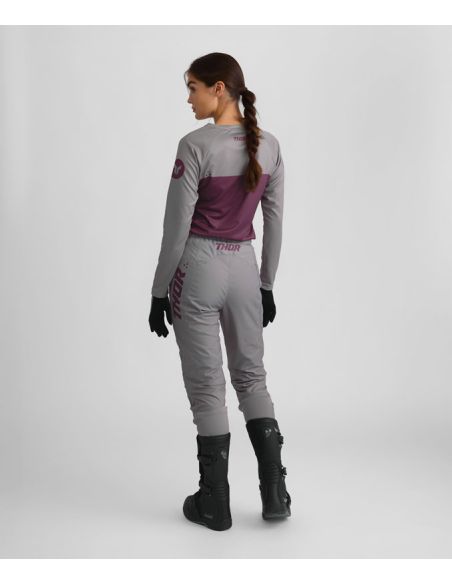 Tenue cross femme Thor 2026 Ridemode Menace - Violet Gris