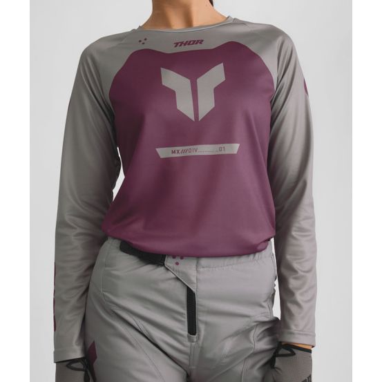 Tenue cross femme Thor 2026 Ridemode Menace - Violet Gris