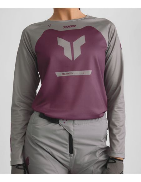 Tenue cross femme Thor 2026 Ridemode Menace - Violet Gris