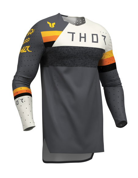 Maillot cross homme Thor 2026 Sportmode League - Vintage - Gris Blanc Orange