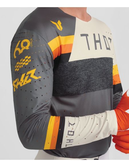 Tenue cross Thor 2026 Sportmode League - Vintage - Gris Blanc Orange