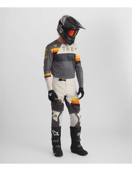 Tenue cross Thor 2026 Sportmode League - Vintage - Gris Blanc Orange