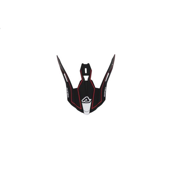 Visière de casque cross Acerbis Steel Carbon 22-06 - Noir Rouge