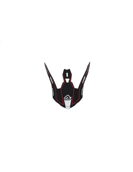 Visière de casque cross Acerbis Steel Carbon 22-06 - Noir Rouge