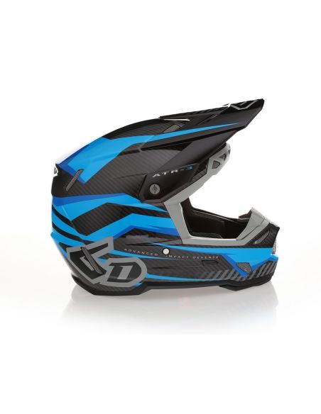 Casque cross 6D ATR-3 Rival Brillant - Bleu