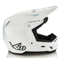Casque cross 6D ATR-3 Solid Brillant - Blanc