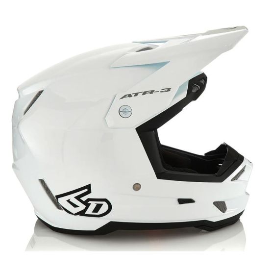 Casque cross 6D ATR-3 Solid Brillant - Blanc