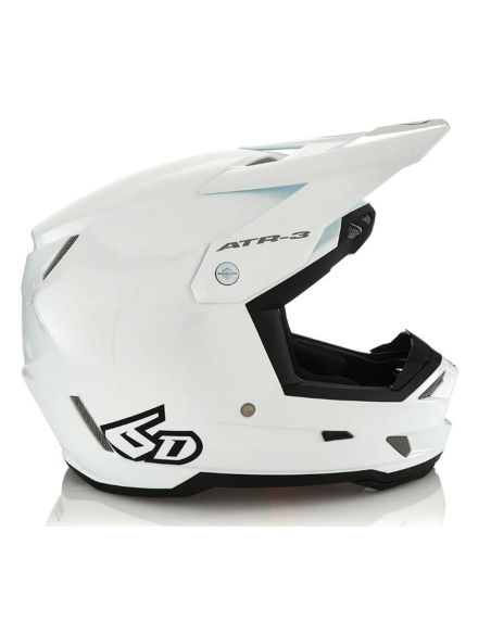 Casque cross 6D ATR-3 Solid Brillant - Blanc