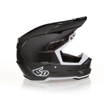 Casque cross 6D ATR-3 Solid Brillant - Blanc Noir