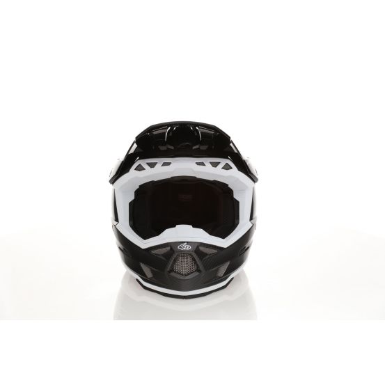 Casque cross 6D ATR-3 Solid Brillant - Blanc Noir